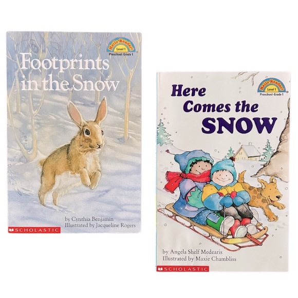 ✅ 5 for $25 - Books: Footprints In The Snow & Here Comes The Snow, Level 1 Reads - Picture 1 of 4